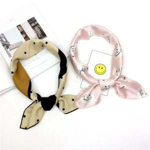 Sciarpa Quadrata In Raso Di Raso Da Donna Elegante Stampata Bandana Per Collo Capelli Accessorio Di Moda Ufficio