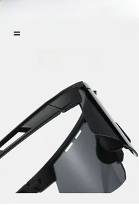 Détail de la structure de charnière mate des lunettes de soleil de sport légères