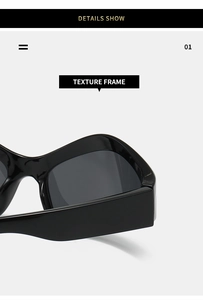 Detailed close-up of textured black Y2K sports sunglasses frame and high-quality hinges