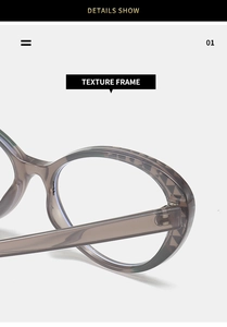 Macro shot of TR90 cat-eye glasses frame featuring detailed diamond texture finish