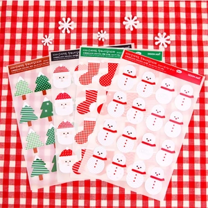 Christmas Decorative Stickers Self Adhesive Santa Snowman Tree Boot Patterns Holiday Party Gift Seal Labels