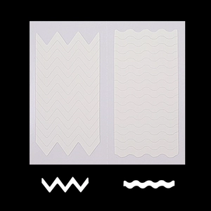 French manicure guide stickers with zigzag and wavy patterns for professional nail art diy