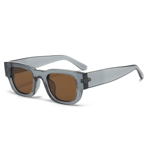 Occhiali da Sole Quadrati in Stile Cyberpunk Future Per Uomo Donna Montatura Spessa UV400 PC AC Lente Moda Retro Minimalista