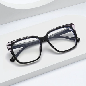 Square Blue Light Blocking Glasses TR90 Optical Frame Simple Fashion Eyeglasses For Men And Women Clear Lens