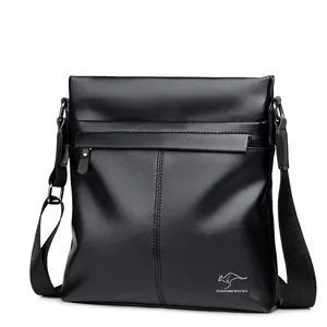 Men Shoulder Bag Business Crossbody Bag PU Leather Waterproof Large Capacity Commuting Messenger Bag And Clutch