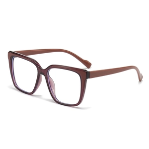 Square blue light blocking glasses with tortoiseshell frame and dark brown temple arms
