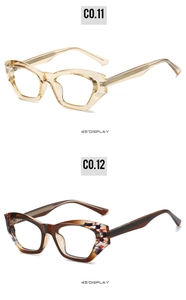 Detailed 45-degree view of champagne and tortoiseshell patterned polygonal glasses frames