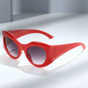 Occhiali Da Sole Ovali Occhio Di Gatto Moda Protezione UV400 Montatura PC Lente AC Y2K Retro Occhiali Di Tendenza Donna Uomo