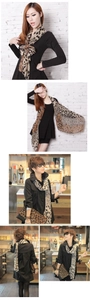 Detailed views of leopard print chiffon scarf styled as a versatile neck wrap and shawl