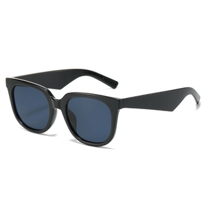 Classic olive green and black square frame sunglasses with sleek dark grey lenses