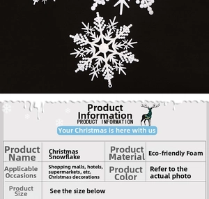 Detailed macro view of white hollow foam snowflake ornament for festive Christmas decor