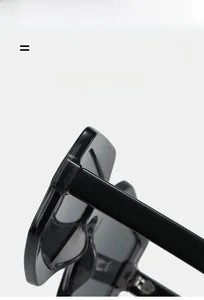 Close-up of lightweight elastic hinges on thick frame geometric color-block sunglasses
