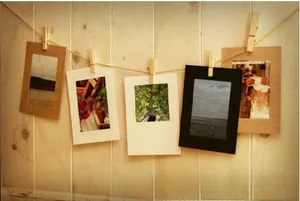 DIY Deko-Set mit 2mm Juteschnur und Holzklammern zum Aufhängen von Papier-Bilderrahmen