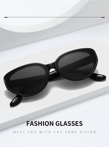 Detail shot of black cat-eye sunglasses temple showing the model number 131 engraving
