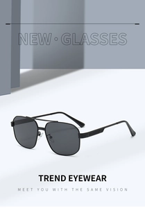 Detail of pilot sunglasses with metal double bridge and textured anti-slip temples