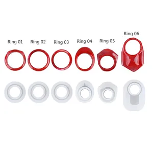 Stampi in silicone per anelli in resina fai-da-te, 6 forme geometriche e orecchie di gatto