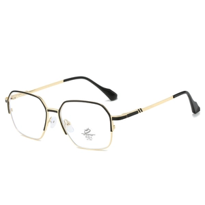 Damen Blaulichtfilter Brille Mode Geometrisch Quadratisch Metallrahmen UV400 Schutz Große Optische Brille