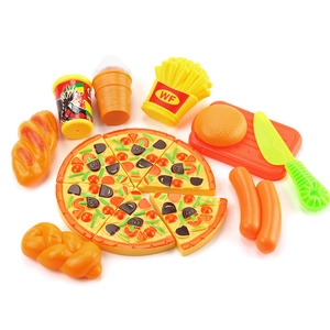 Détails de l'ensemble d'aliments pour enfants avec pizza burger et petits snacks