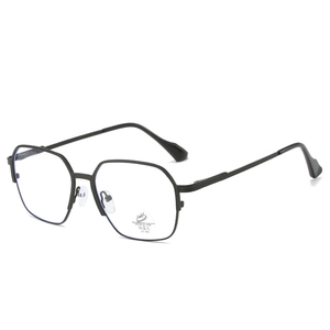 Moderne schwarze Metallbrille mit Blaulichtfilter und UV400-Schutzgläsern für Damen