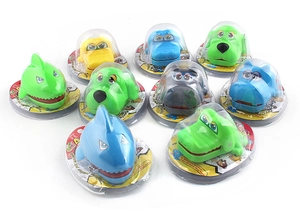 Mini porte-clés jouets animaux mordants en blisters avec requins et crocodiles