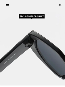 Detailed macro view showing the secure reinforced hinge of black cat-eye sunglasses