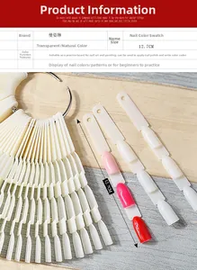 Detail der 12,7 cm Nagelfarb-Sticks und 150-Farben-Fächerpalette aus Kunststoff