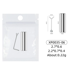 Detailed view of Y-shaped cat eye nail magnet tool with dimensions and metal texture