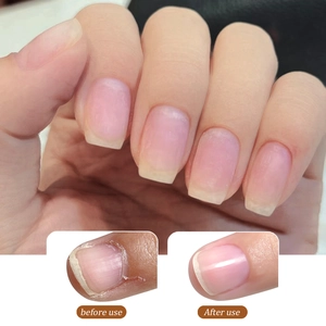 Soin des ongles russe montrant les résultats avant et après le ramollissement cuticule