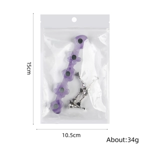 Purple floral heart magnetic nail art display stand set in professional packaging