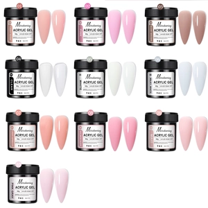 150g large capacity acrylic nail extension gel set in 10 diverse nude and natural shades