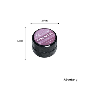Pink 3D gypsum nail gel for embossed art designs in a 5g black jar with UV LED soak off