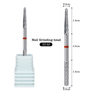 Dual-head alloy nail drill bit ST-03 with detailed length and diameter measurements