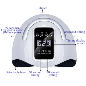 280W UV LED Nagellampe Sun X11 Max mit Sensor, LCD-Display und praktischem Tragegriff