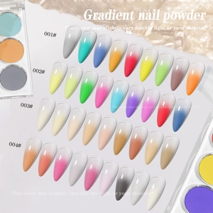 Solid aurora gradient mirror powder set with 28 colors for professional nail art effects