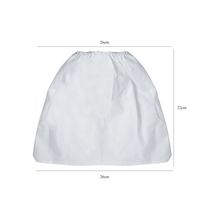 White non-woven nail dust collector bags with breathable mesh fabric 26x22cm