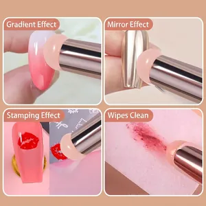 Estampador de uñas de silicona para efectos de degradado, espejo y estampación floral