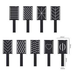 Professional 9-piece nail magnet tool set for 3D cat eye gel polish flower pattern effects