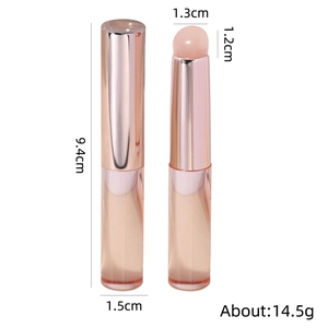 Pincel de esponja de silicona para degradado de uñas con tapa de oro rosa y medidas