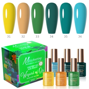 Wizard of Oz nail gel polish set featuring 6 vibrant colors in professional 15ml bottles