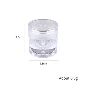 Pot de rangement nail art diamanté de 2,8 cm x 2,8 cm avec couvercle à visser