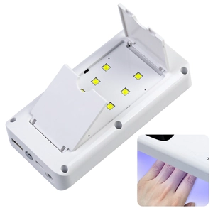 Professional 2-in-1 nail drill and 6 LED bead drying lamp with portable folding stand
