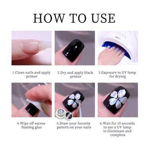 Guide étape par étape pour l'application du gel à ongles laser argenté haute densité