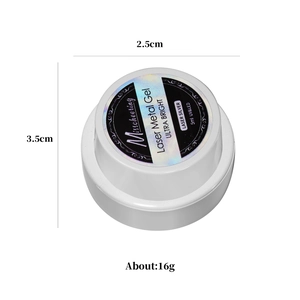 Gel à ongles métallique argenté laser haute densité 5 ml pour lampe UV/LED