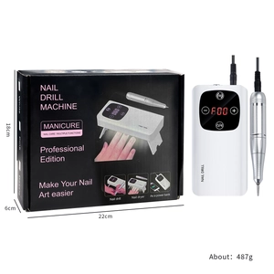 2-in-1 LED nail lamp and 45000 RPM electric nail drill machine with digital display