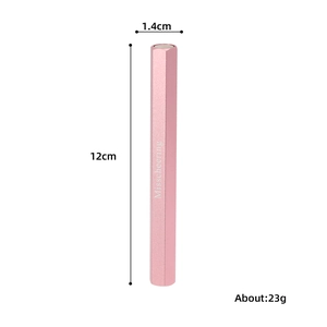 Pink hexagonal magnetic nail tool for cat eye effects measuring 12cm by 1.4cm size