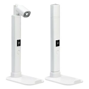 Adjustable white LED nail lamp with digital LCD display showing 45s timer and touch button