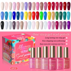 Misscheering 6-piece one step gel nail polish set with 36 color display 15ml bottles