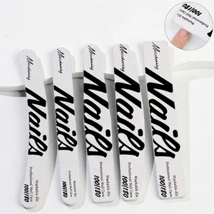 Washable double-sided 100/180 grit nail file set for professional salon shaping