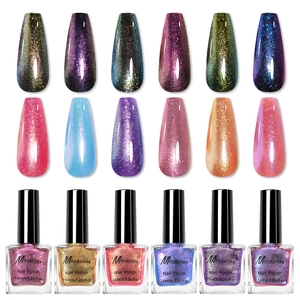 Set de 12 vernis à ongles Misscheering œil de chat caméléon avec flacons 7,5ml et fini pailleté