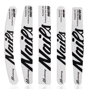 Professional Nail Files Double Sided Emery Boards Washable Grit For Manicure Pedicure Salon Home Tools